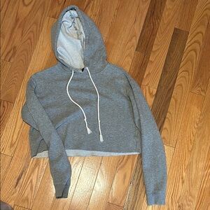 Wild Fable Gray Cropped Hoodie Sweatshirt